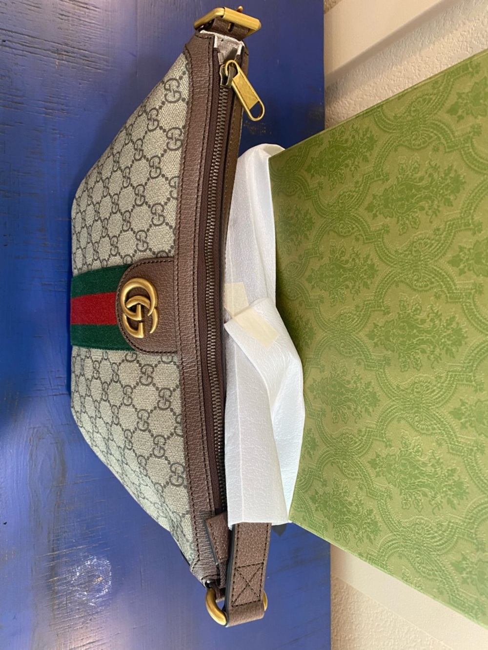 Authentically Beautiful - Gucci Ophidia GG (Small) Shoulder Bag with Stripe - Picture 3 of 13